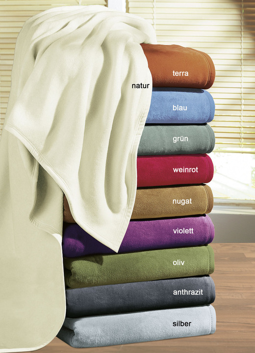 Decken - «BORBO» Schlafdecke, 2er-Set, in verschiedenen Farben, in Farbe BLAU