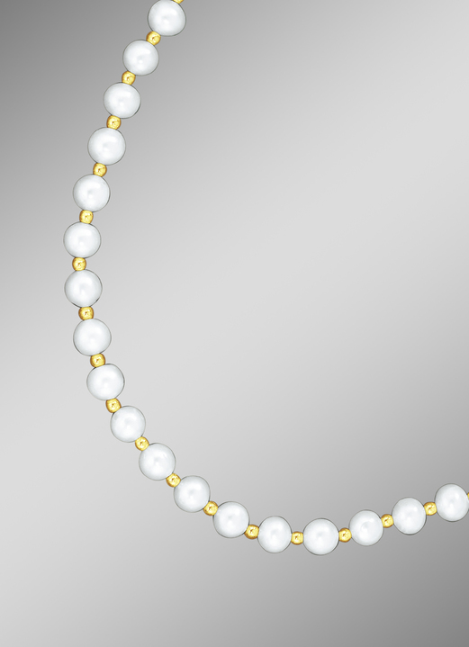 Halsketten - Süsswasser-Zuchtperlkette in verschiedenen Längen, in Farbe  Ansicht 1