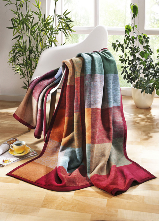 Decken - Schlafdecke mit «Cotton made in Africa», in Farbe MULTICOLOR Ansicht 1