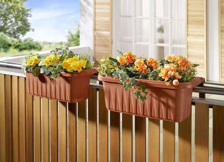 Blumentöpfe & Pflanzgefässe - Balkonkasten Rondine, 2er-Set, in Farbe TERRAKOTTA Ansicht 1