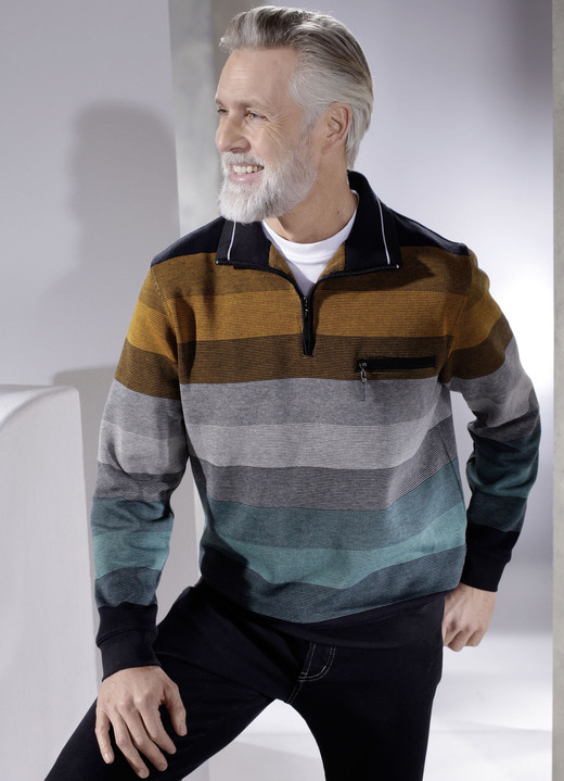 Sweatshirts - Sweatshirt von «Hajo», in Größe 046 bis 062, in Farbe ROST-ANTHRAZIT-PETROL