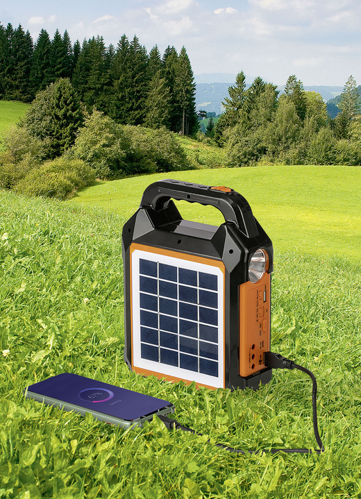 Freizeitspass - Solar-Power-Kit von EASYmaxx, in Farbe SCHWARZ-ORANGE Ansicht 1