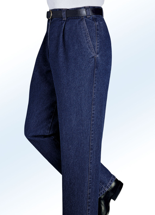 Jeans - «Francesco Botti»-Jeans in 2 Qualitäten und 3 Farben, in Größe 024 bis 106, in Farbe DUNKELJEANS Ansicht 1