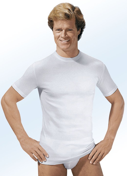 Unterhemden - Mey Noblesse Zweierpack Shirts aus Feinripp, weiß, in Größe 004 bis 009, in Farbe WEIß
