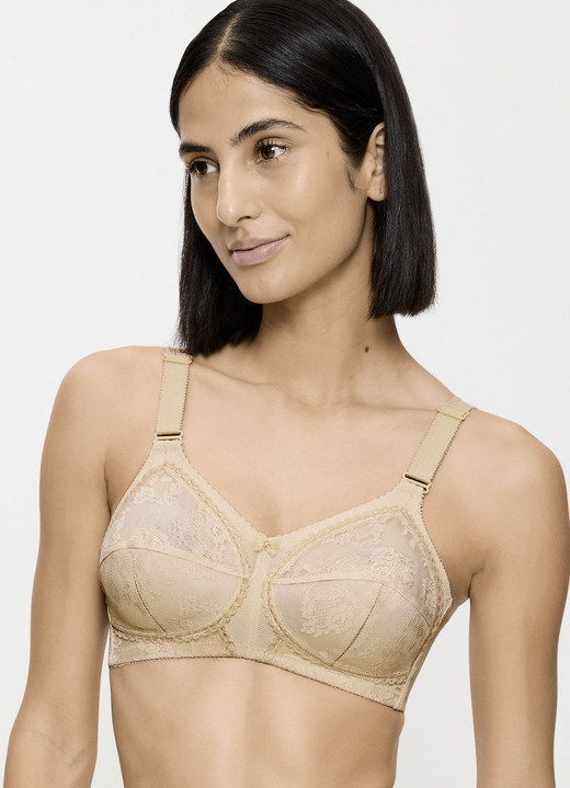 BH ohne Formbügel - Triumph-Doreen BH mit Spitzencups, in Größe 075 bis 110, in Cup E, in Farbe HAUT Ansicht 1