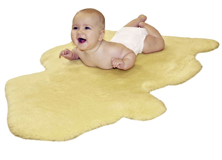 Klassisch - Baby-Lammfell in Tierform, in Farbe GOLD-BEIGE Ansicht 1