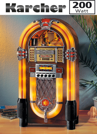 Karcher JB6604 Stereo-CD-Juke-Box im Stil der legendären Wurlitzer