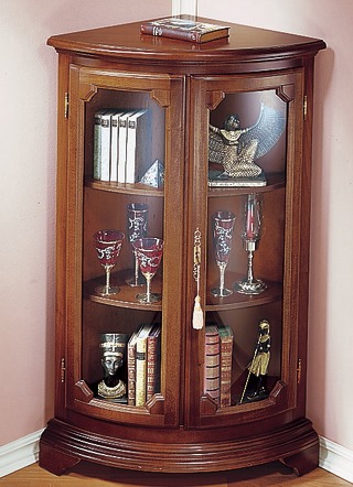 Eckvitrine klein, 2-türig