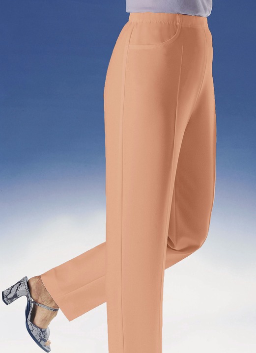 Hosen mit Knopf- und Reissverschluss - Hose mit praktischen Seitentaschen in 6 Farben Hosen mit Knopf- und Reissverschluss - Hose mit praktischen Seitentaschen in 6 Farben, in Größe 019 bis 054, in Farbe HUMMER MELIERT