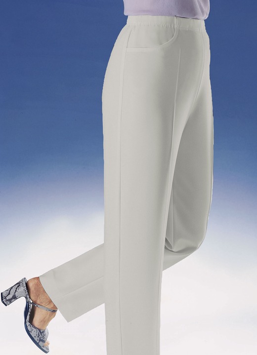 Hosen in Schlupfform - Hose mit praktischen Seitentaschen Hosen in Schlupfform - Hose mit praktischen Seitentaschen , in Größe 019 bis 054, in Farbe KIESEL MELIERT