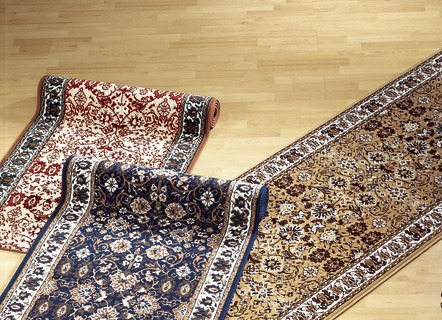 Gewebte Velours-Läufer mit Jute-Rückseite