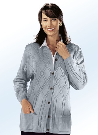 Strickjacke mit Strukturmix