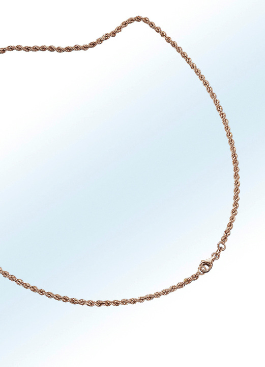 Halsketten - Kordelkette in Roségold, in Farbe