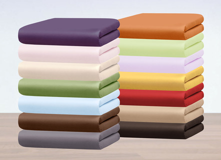 Mako-Feinjersey-Spannbetttücher und Kissenbezüge aus 100% Baumwolle