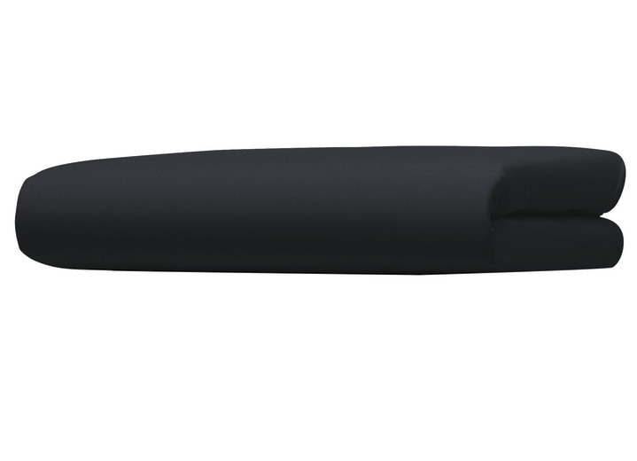 Spannbetttücher - Doppel-Jersey-Spannbettuch, in Größe 133 (1x  100/200 cm) bis 138 (1x 180-200/200 cm), in Farbe SCHWARZ