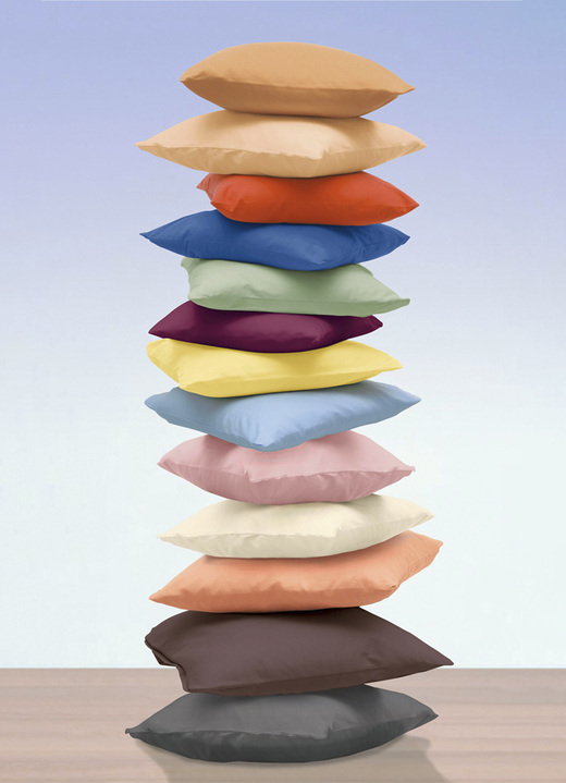 Bettwaren - 2er-Pack Kissenbezüge aus 100% Baumwolle, in Größe 121 (2 Kissenbezüge, 40/80 cm) bis 125 (2 Kissenbezüge, 40/60 cm), in Farbe LIND