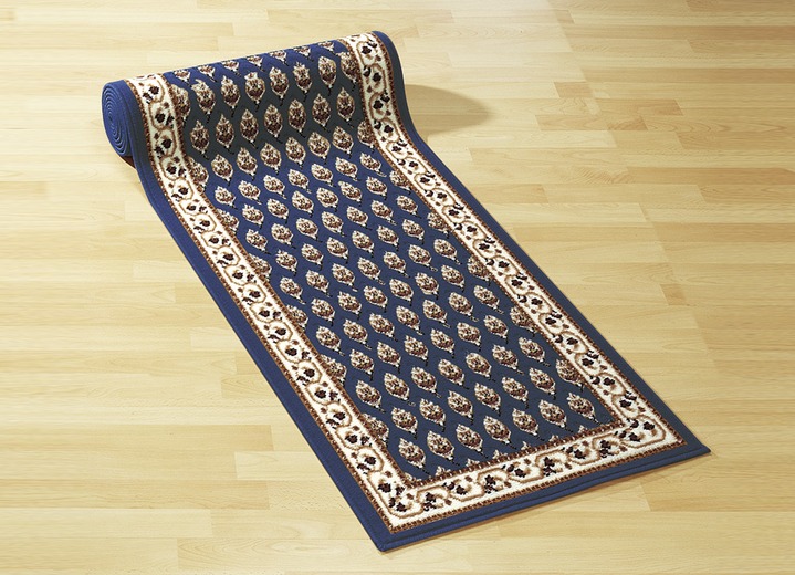 Läufer & Stufenmatten - Läufer in Wunschlänge, in Größe 101 (Läufer 60 cm breit) bis 104 (Läufer 70 cm breit), in Farbe BLAU Ansicht 1