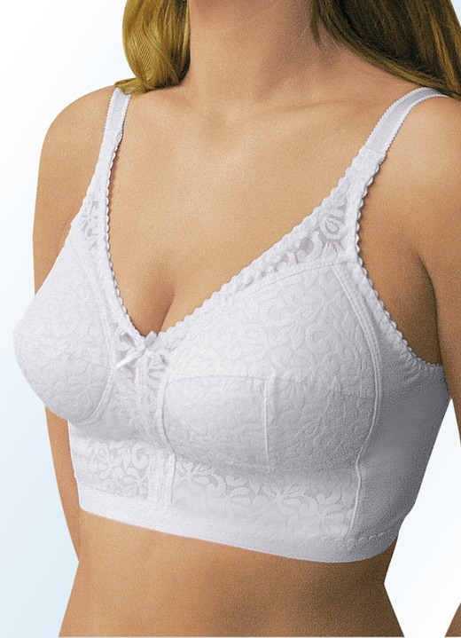 - Zweierpack BH in mittellanger Form, in Größe 075 bis 110, in Cup D, in Farbe 1X WEISS, 1X HAUT Ansicht 1