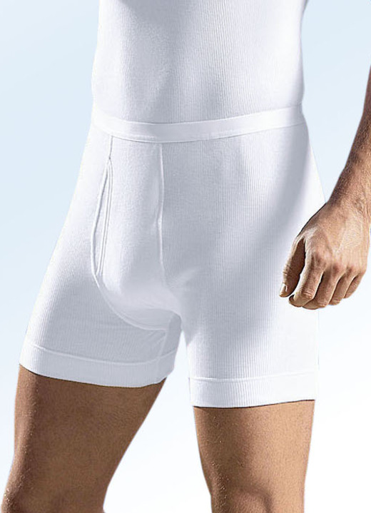 Slips & Unterhosen -  Schiesser Unterhose aus Doppelripp mit Eingriff, weiss, in Größe 005 bis 009, in Farbe WEISS Ansicht 1