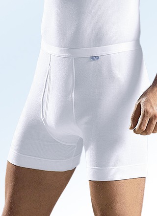 Schiesser Unterhose aus Doppelripp mit Eingriff, weiss