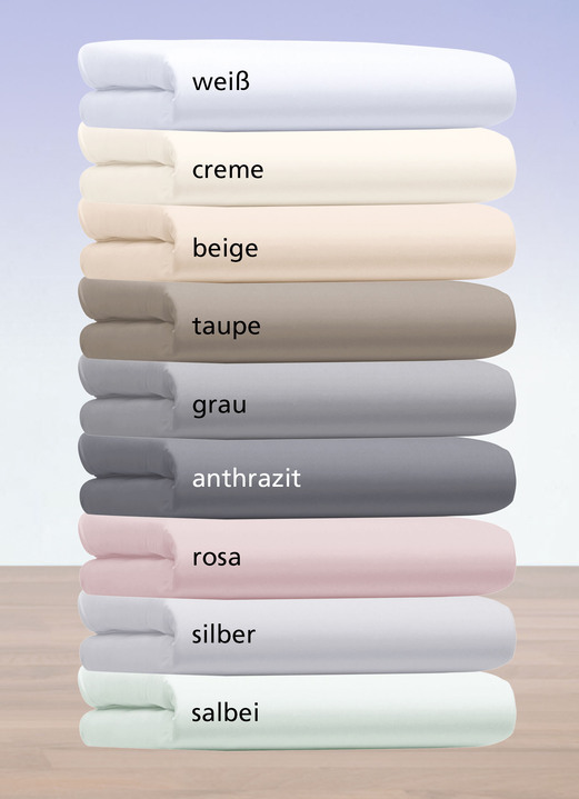 Spannbetttücher - Angenehme Spannbetttücher, in Größe 131 (1 Spannbetttuch, 100/200 cm) bis 138 (1 Spannbetttuch, 180-200/200 cm), in Farbe CREME