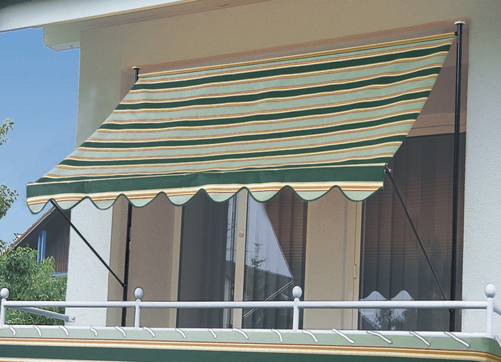 Sicht- & Sonnenschutz - Klemm-Markise mit innenliegendem Kettenantrieb, in Größe 150 (Breite 150 cm) bis 400 (Breite 400 cm), in Farbe GRÜN Ansicht 1