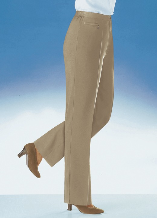 Hosen mit Knopf- und Reissverschluss - Komforthose für jeden Anlass in 9 Farben, in Größe 019 bis 054, in Farbe MITTELGRAU MEL. Ansicht 1