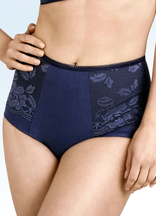 Miederhosen - Miss Mary Miederhose mit Elastikspitze, in Größe 038 bis 054, in Farbe MARINE Ansicht 1