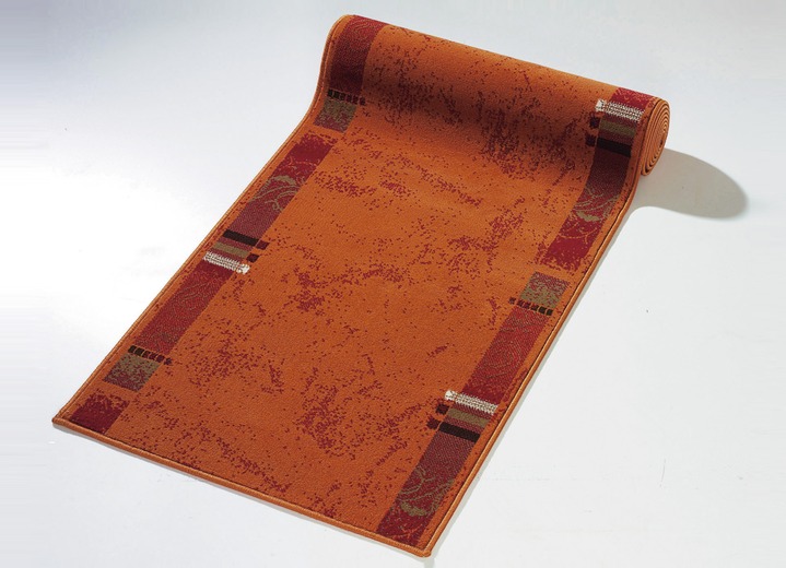 Läufer & Stufenmatten - Modern dessinierte Läufer nach Ihren Wunschmassen, in Größe 101 (Läufer, 60 cm breit) bis 106 (Läufer, 100 cm breit), in Farbe TERRA Ansicht 1