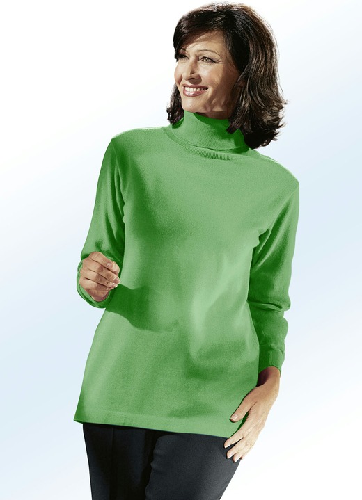 Langarm - Kombifreundlicher Pullover, in Größe 040 bis 060, in Farbe GRÜN