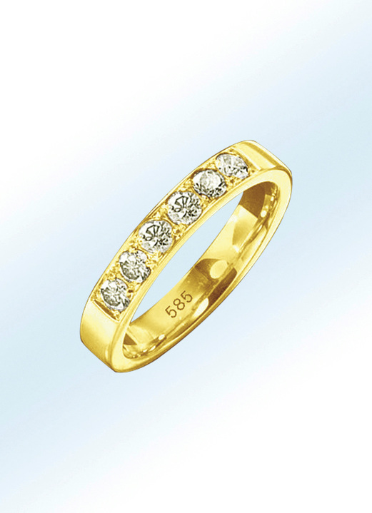 Ringe - Memoire-Ring mit Brillanten, in Größe 160 bis 220, in Farbe  Ansicht 1