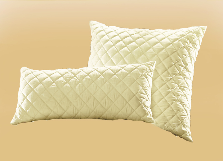 - F.a.n.-Kopfkissen mit feinsten und hochwertigen Edelhaaren, in Größe 120 (80/80 cm) bis 121 (40/80 cm), in Farbe NATUR