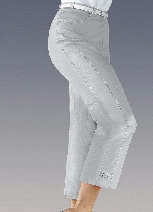 Hosen - Hose in 7/8 Länge, in Größe 018 bis 058, in Farbe HELLGRAU Ansicht 1
