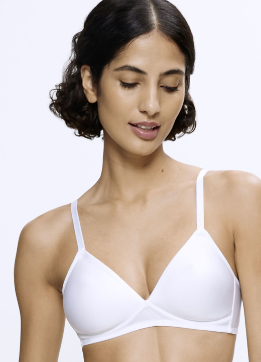 BH ohne Formbügel - Triumph-Soft-Sensation BH mit Spacer-Cups, in Größe 070 bis 090, in Cup B, in Farbe WEISS Ansicht 1