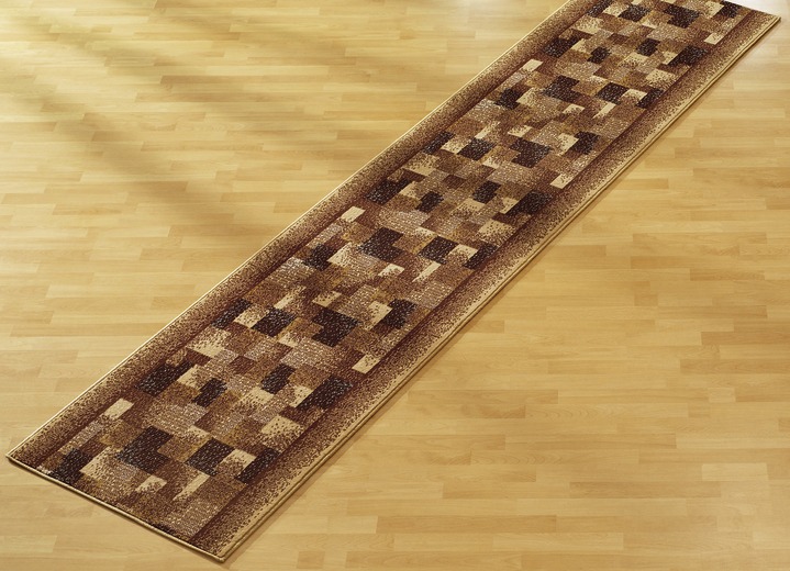 Läufer & Stufenmatten - Velours-Läufer nach Mass, in Größe 101 (60 cm breit) bis 106 (100 cm breit), in Farbe BEIGE Ansicht 1