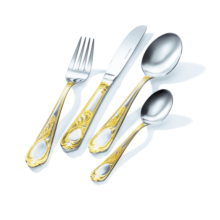 Besteck - Besteck-Set, 72-teilig, in Farbe EDELSTAHL/GOLD