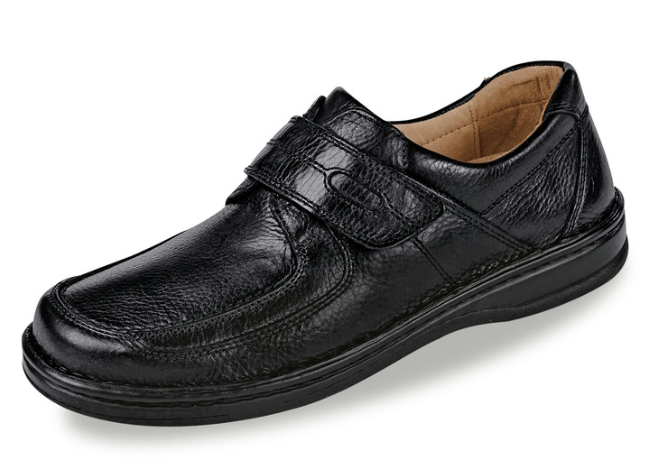 - Gemini Slipper mit verstellbarem Klettverschluss, in Größe 039 bis 047, in Farbe SCHWARZ