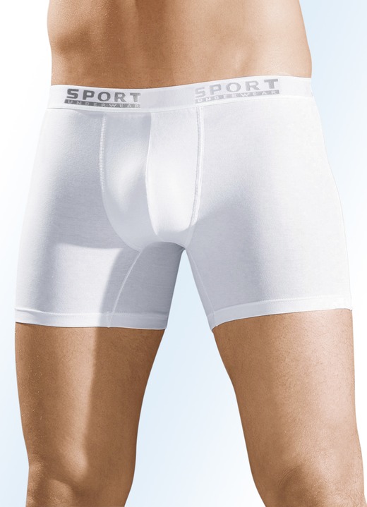 Pants & Boxershorts - Dreierpack Pants mit Elastikbund, uni, in Größe 004 bis 009, in Farbe 3X WEISS Ansicht 1