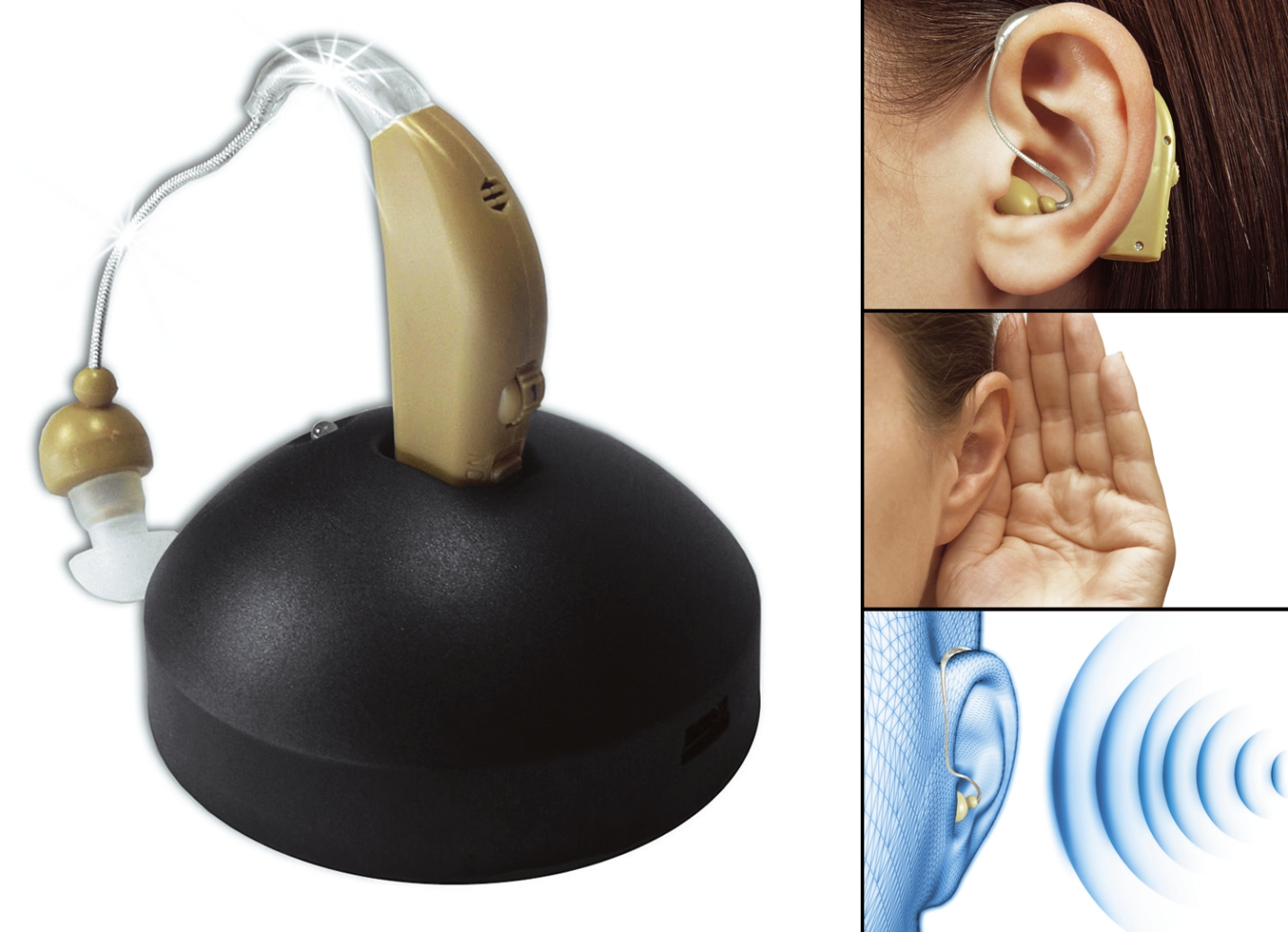 Praktische Hilfsmittel - Sound Genie Hörverstärker, in Farbe HAUTFARBEN, in Ausführung Sound Genie Hörverstärker