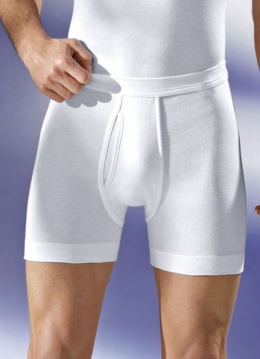 Slips & Unterhosen - Schiesser Unterhose aus Feinripp mit Eingriff, weiss, in Größe 005 bis 009, in Farbe WEISS Ansicht 1