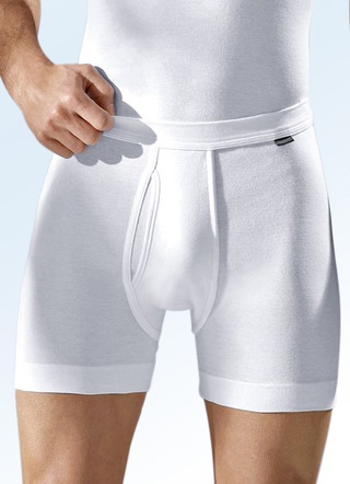 Schiesser Unterhose aus Feinripp mit Eingriff, weiss