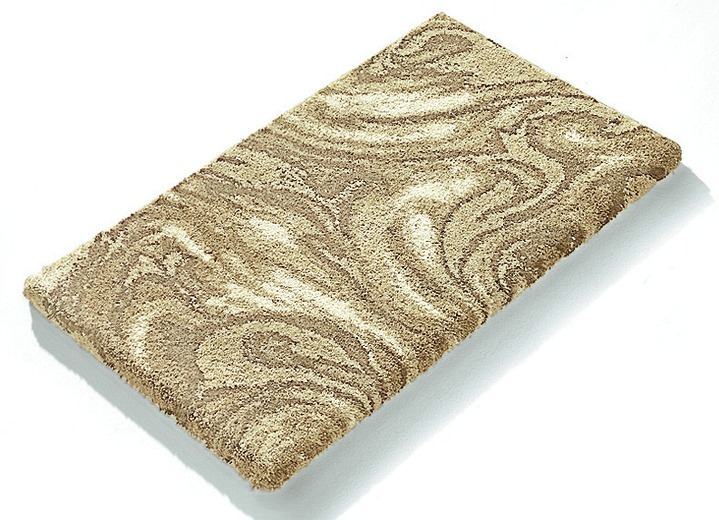 Badgarnituren - «GRUND» Badgarnitur in verschiedenen Farben, in Größe 100 (Vorleger halbrund, 50x 80 cm) bis 112 (Motiv-WC-Deckelbezug, 47x 50 cm), in Farbe CREME Ansicht 1