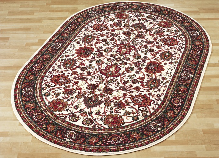 Klassisch - Brücken, Teppiche und Bettumrandungen mit Jute-Rückseite, in Größe 111 (Brücke, 60x110 cm) bis 323 (Teppich oval, 190x280 cm), in Farbe CREME Ansicht 1
