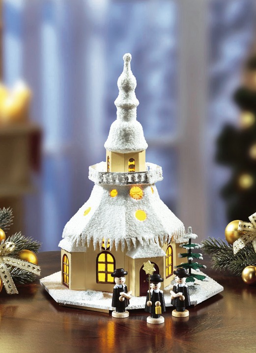 - Seiffener Kirche aus dem Erzgebirge, in Farbe NATUR, in Ausführung Seiffener Kirche, klein Ansicht 1
