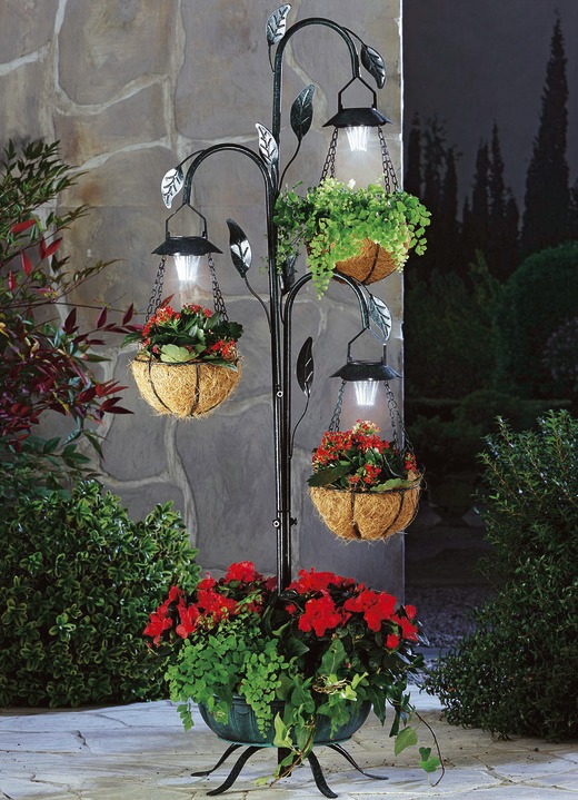 Blumentöpfe & Pflanzgefässe - Pflanzständer mit Beleuchtung, in Farbe SCHWARZ/GRÜN