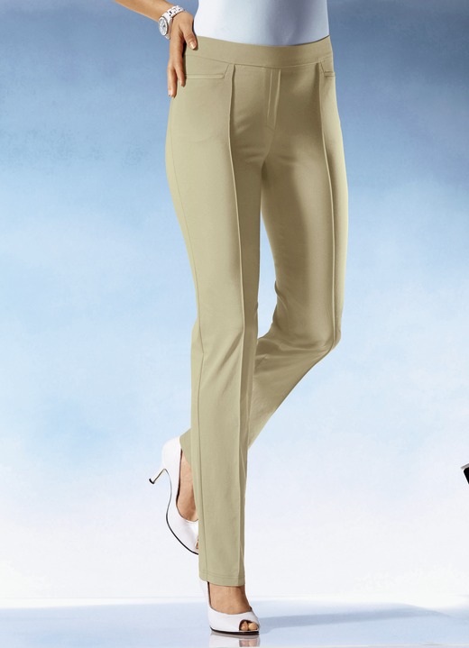 Hosen - Hose mit schmaler Fußweite in 15 Farben Hosen - Hose mit schmaler Fußweite in 15 Farben, in Größe 018 bis 096, in Farbe BEIGE