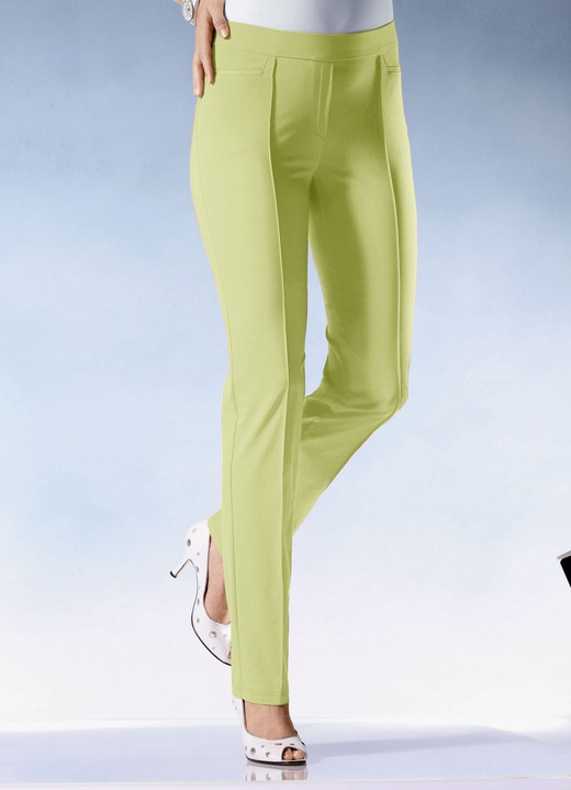 Hosen - Hose mit schmaler Fußweite in 15 Farben Hosen - Hose mit schmaler Fußweite in 15 Farben, in Größe 018 bis 096, in Farbe LIMONE