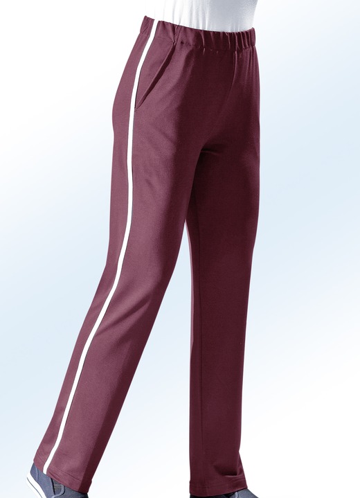 Freizeithosen - Freizeithose in 4 Farben, in Größe 019 bis 052, in Farbe BORDEAUX Ansicht 1