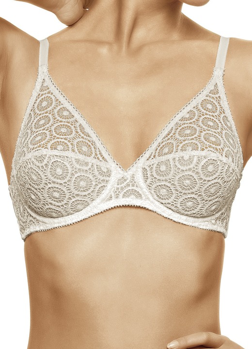 BH mit Formbügel - Chantelle Bügel-BH mit Stickereispitze im  Vorderteil, in Größe 075 bis 095, in Cup D, in Farbe HAUT Ansicht 1