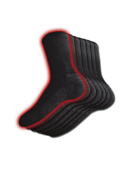 Unterwäsche - Thermosocken, 6er-Pack, in Größe 1 (36–41) bis 2 (42–46), in Farbe SCHWARZ